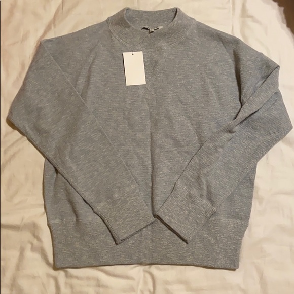 Madewell Relaxed Heather Gray Mock Neck Sweater - Picture 2 of 4